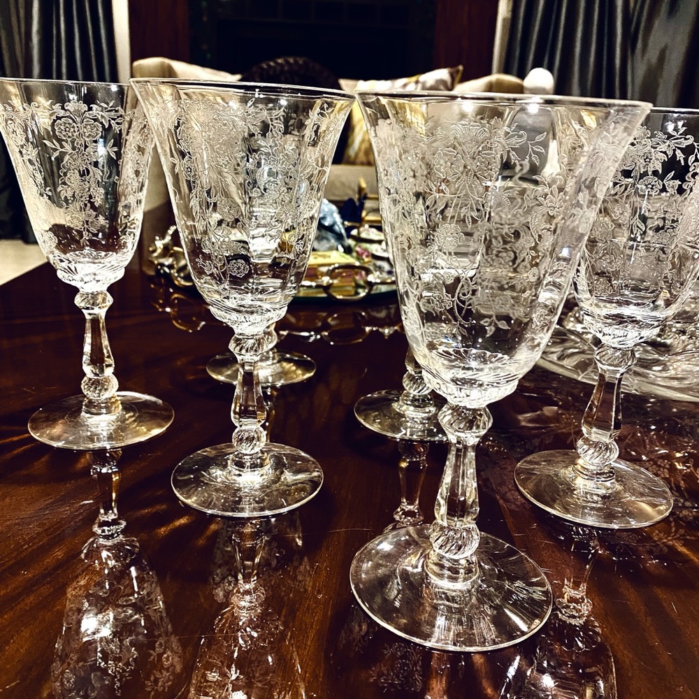 Fostoria wine glasses set of 6
